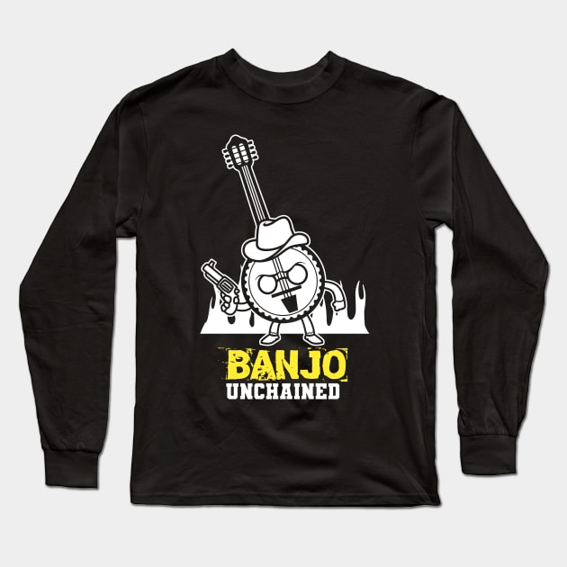 Banjo Unchained Long Sleeve T-Shirt by CrissWild